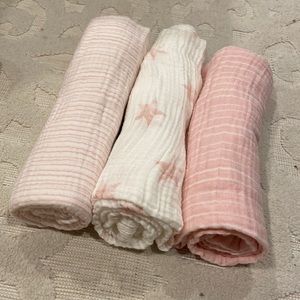 Set of 3 Aden+Anais Swaddle Blankets